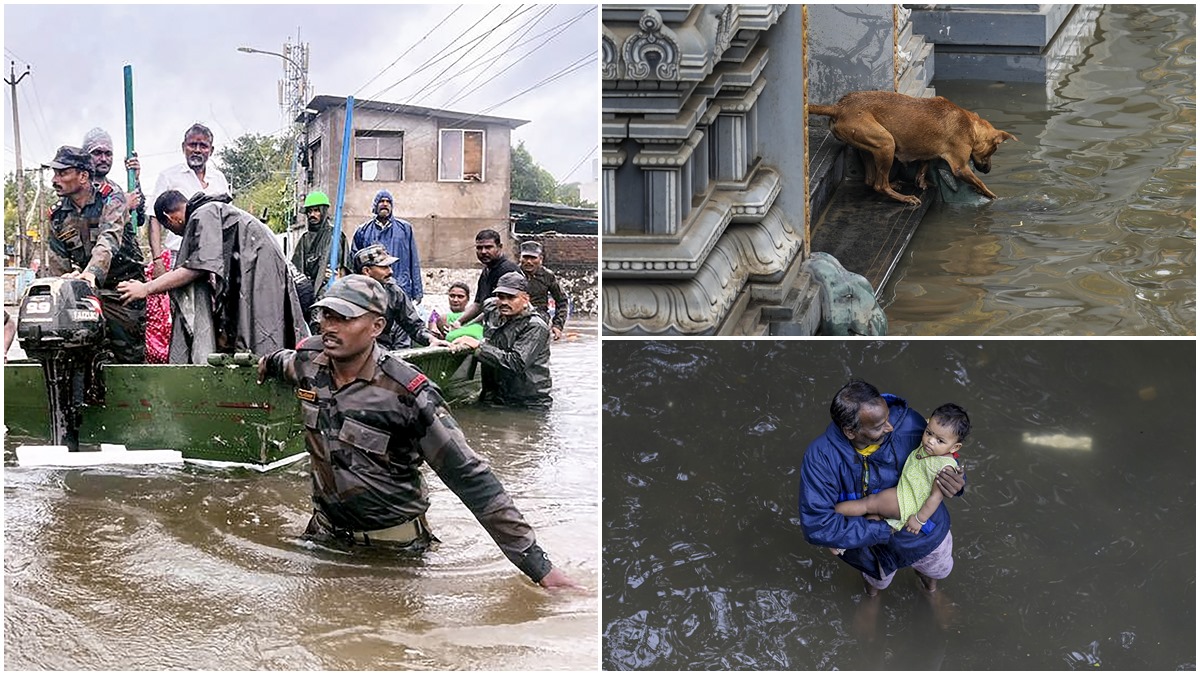 Cyclone Michaung wreaks havoc! Flood-like situation, roads submerged, flights cancelled – See photos