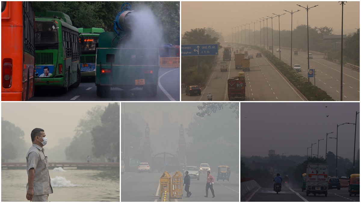 Delhi chokes as AQI remains ‘very poor’! Air quality turns hazardous – See Photos