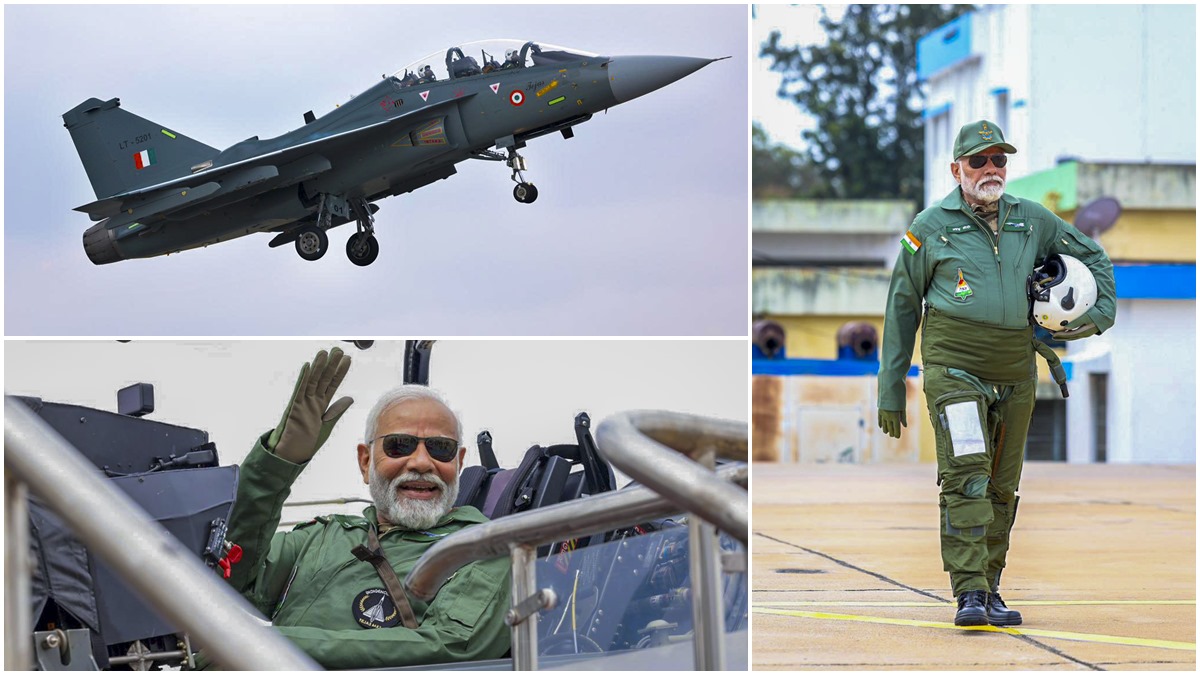 In Pictures | PM Narendra Modi soars high on Tejas, India’s pride in the sky