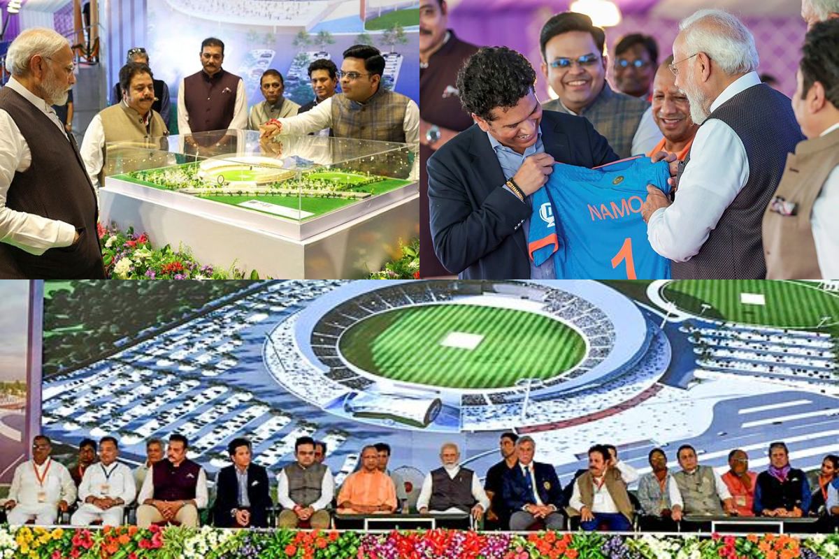 In Pics: PM Narendra Modi interacts with Sachin Tendulkar, other legendary cricketers at inaugural ceremony of international cricket stadium in Varanasi