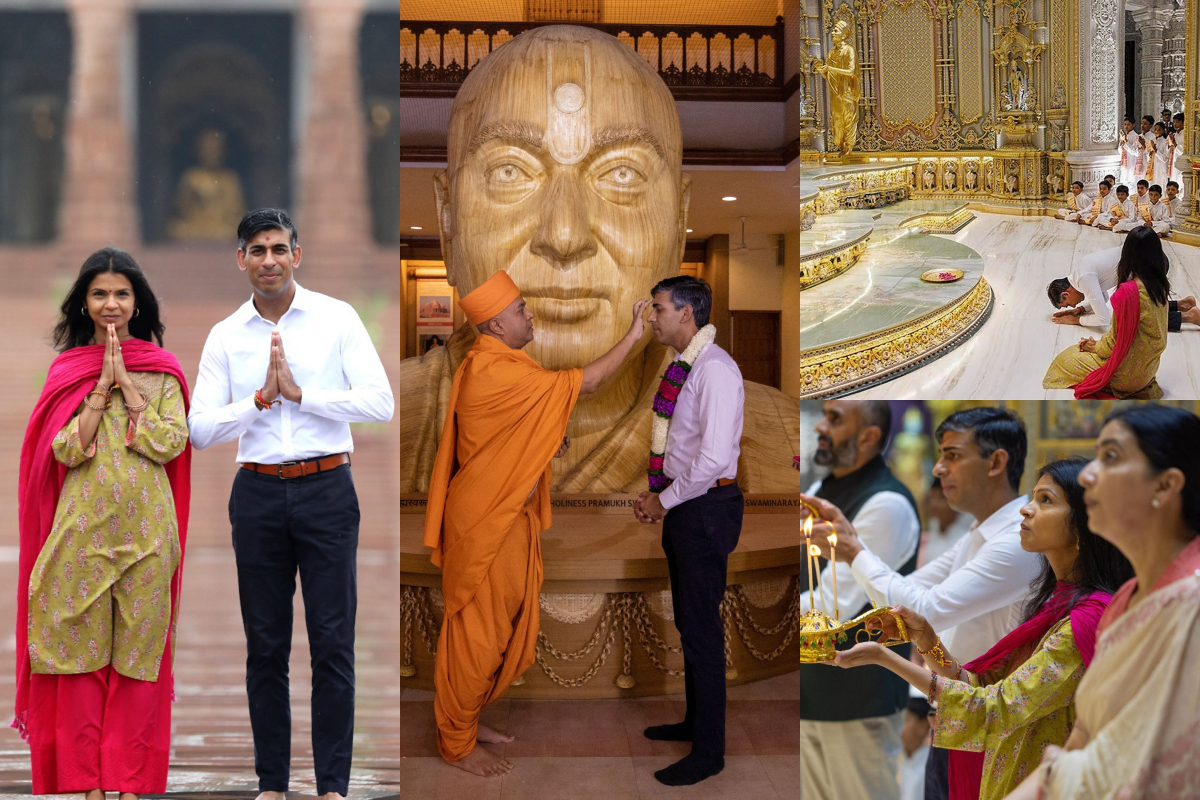 Rooted in spirituality! Rishi Sunak, Akshata Murty’s faith garners attention as they visit Akshardham Temple – See Pictures