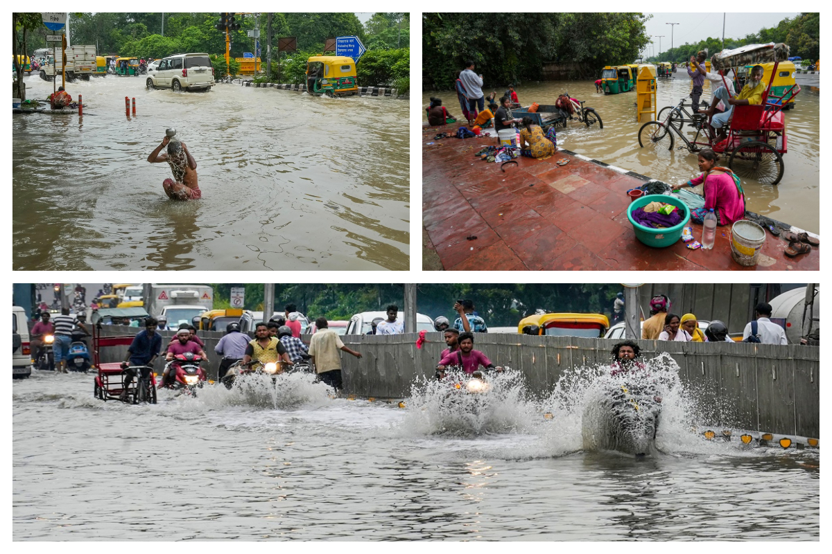 Delhiites adapt to heavily flooded streets! Rescue operations continue – See Photos